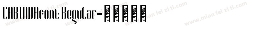 CABINDAfont Regular字体转换